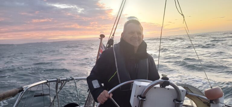Chris at the helm
