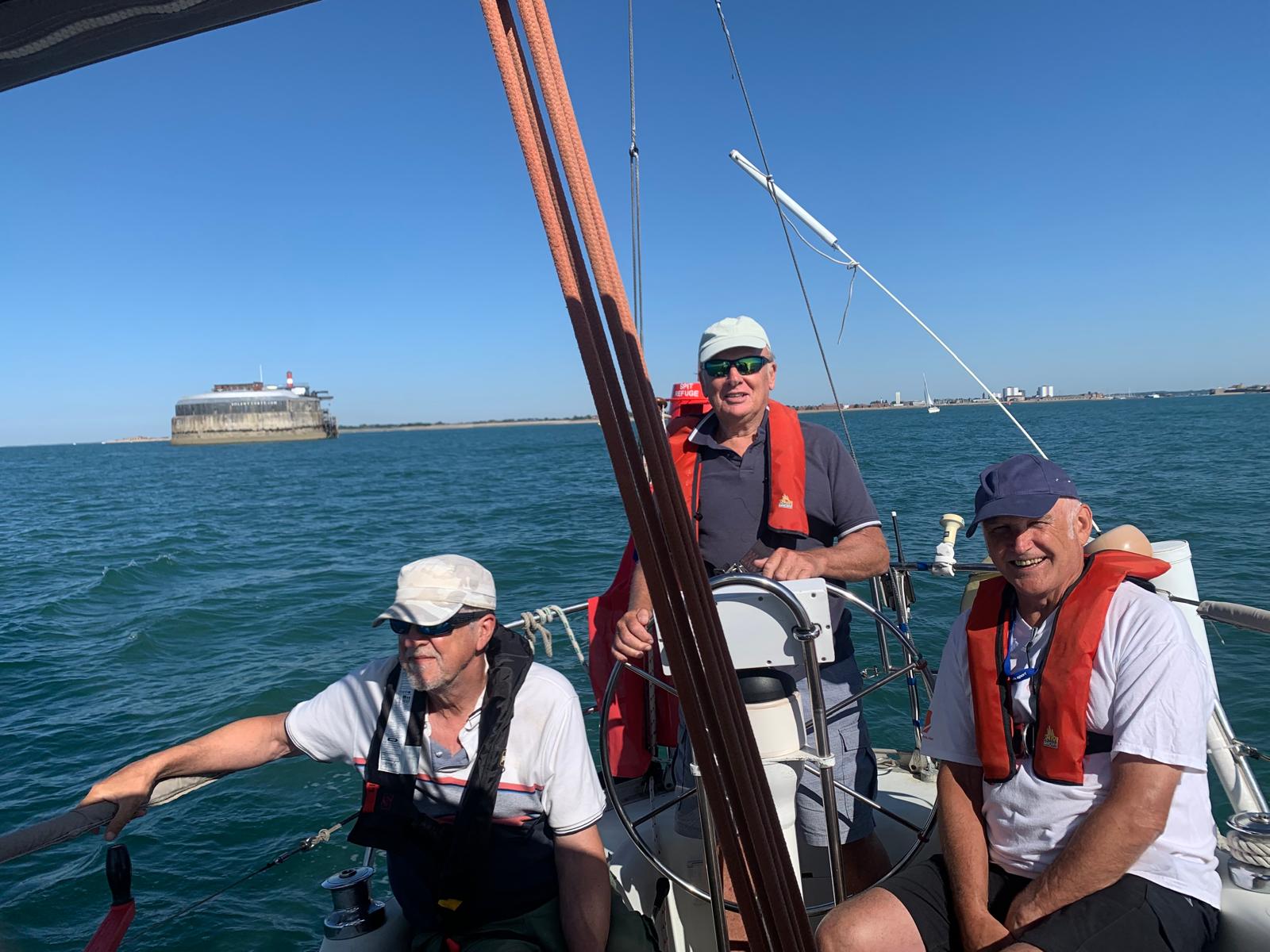 TONY, KEVIN & PAUL in the cockpit.