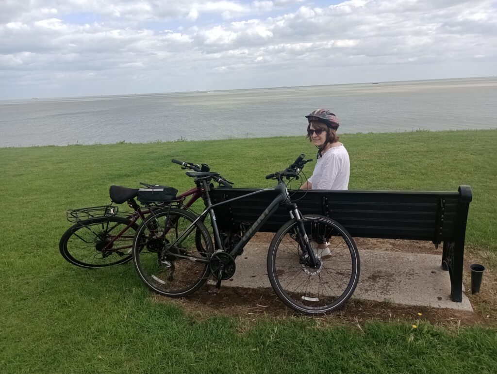 Resting on Bench with see view
