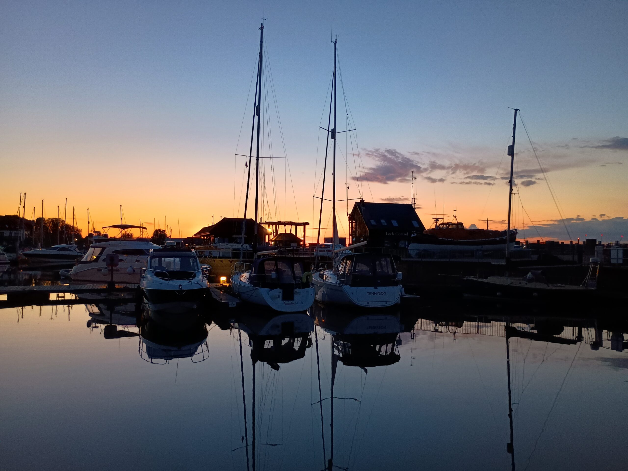 Sunset at Hythe Marina